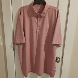 Genteal Performance Golf Polo Shirt - University of Alabama - Red & White - 3XL